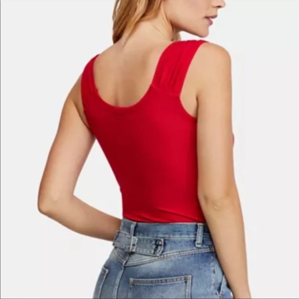 🔥FREE PEOPLE🔥KEYHOLE SWEETHEART BUST TANK TOP SIZE S NWT - Picture 2 of 4